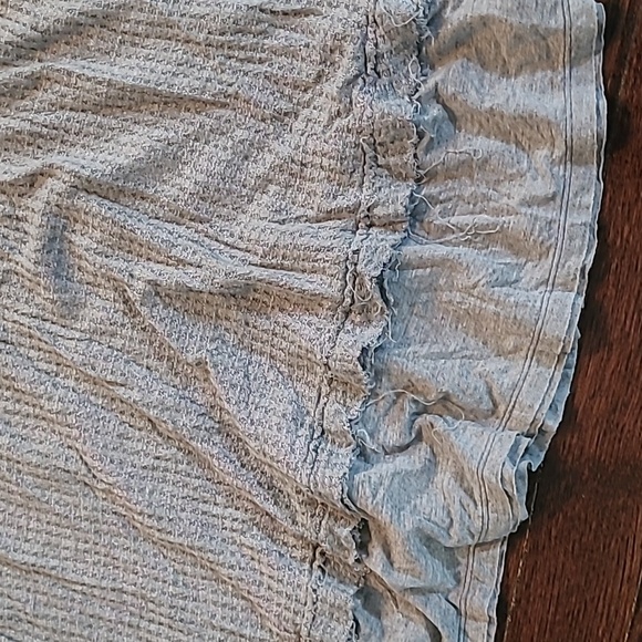 We The Free People Laguna Gray Distressed Slouchy Long Sleeve Thermal Top Wmn L - Picture 8 of 12